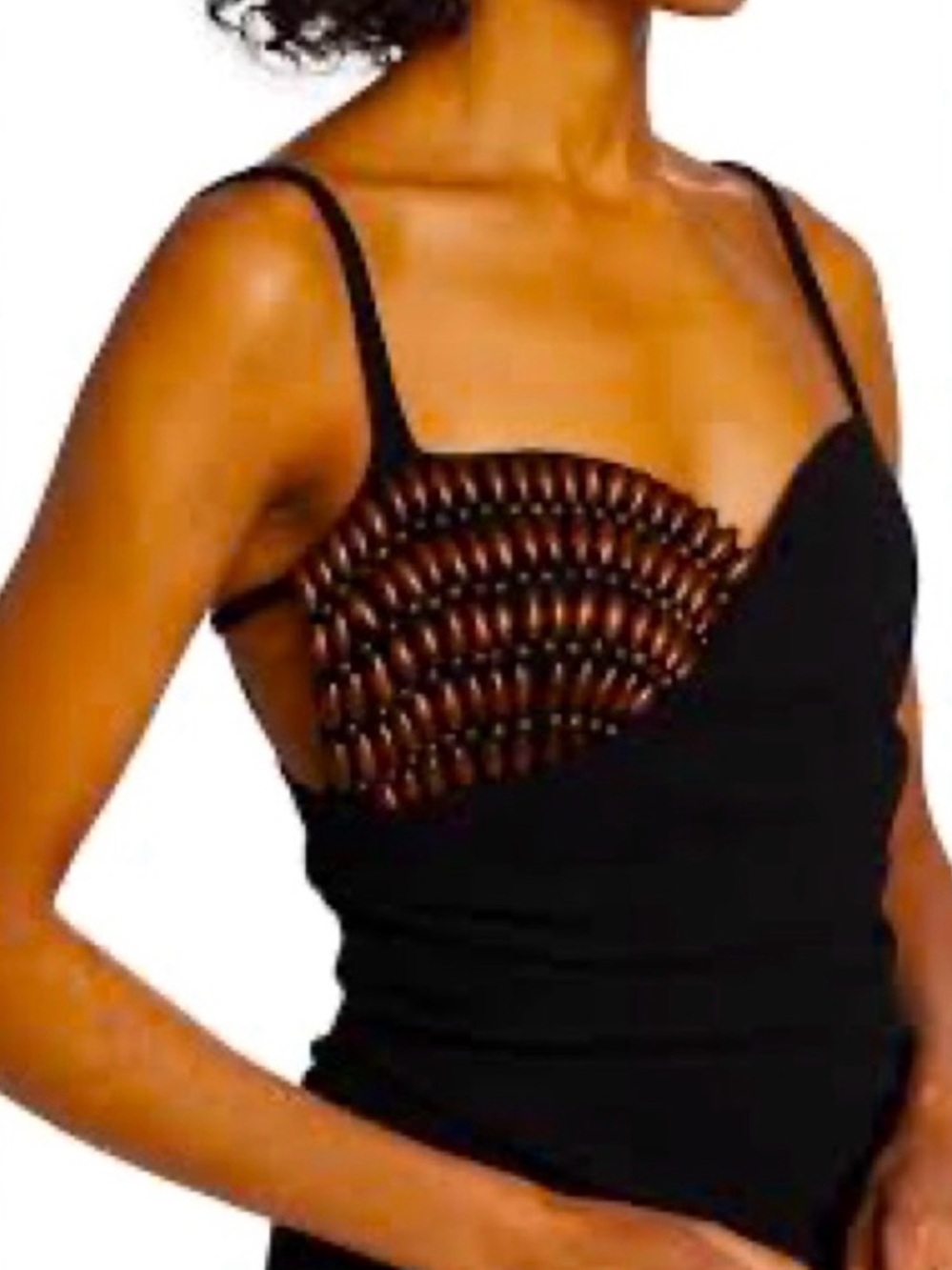 Nanushka Beaded Bust Midi Dress